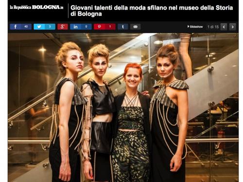 Giovani talenti della moda sfilano nel Museo della Storia di Bologna