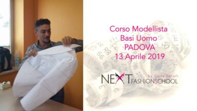 Corso Modellista Basi Uomo Padova 13 Aprile 2019