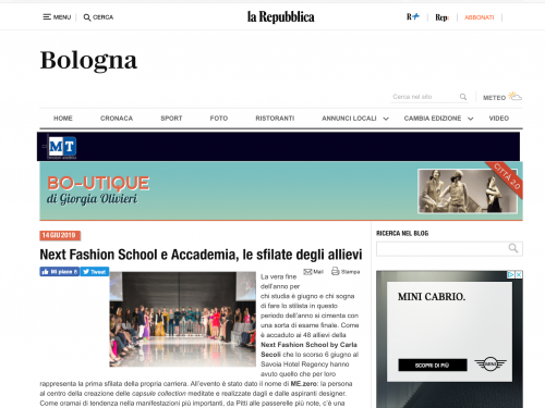 Next Fashion School e Accademia, le sfilate degli allievi