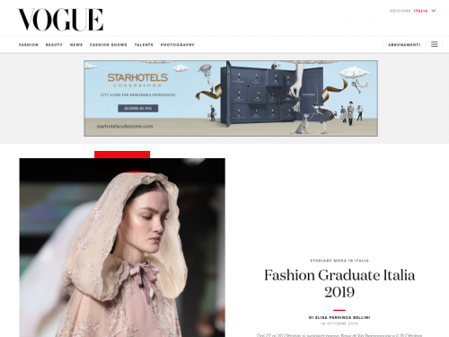 Fashion Graduate Italia 2019 Vogue