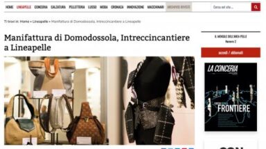 Manifattura di Domodossola, Intreccincantiere a Lineapelle