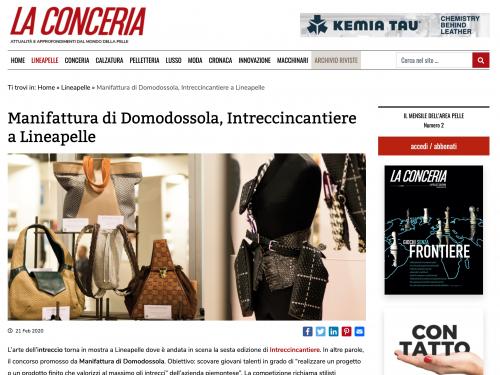 Manifattura di Domodossola, Intreccincantiere a Lineapelle