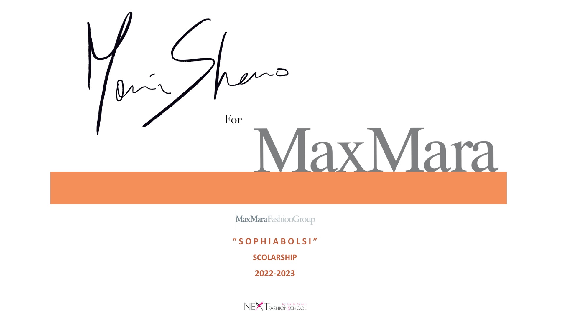 Next e Gruppo Max Mara in memoria di Sophia
