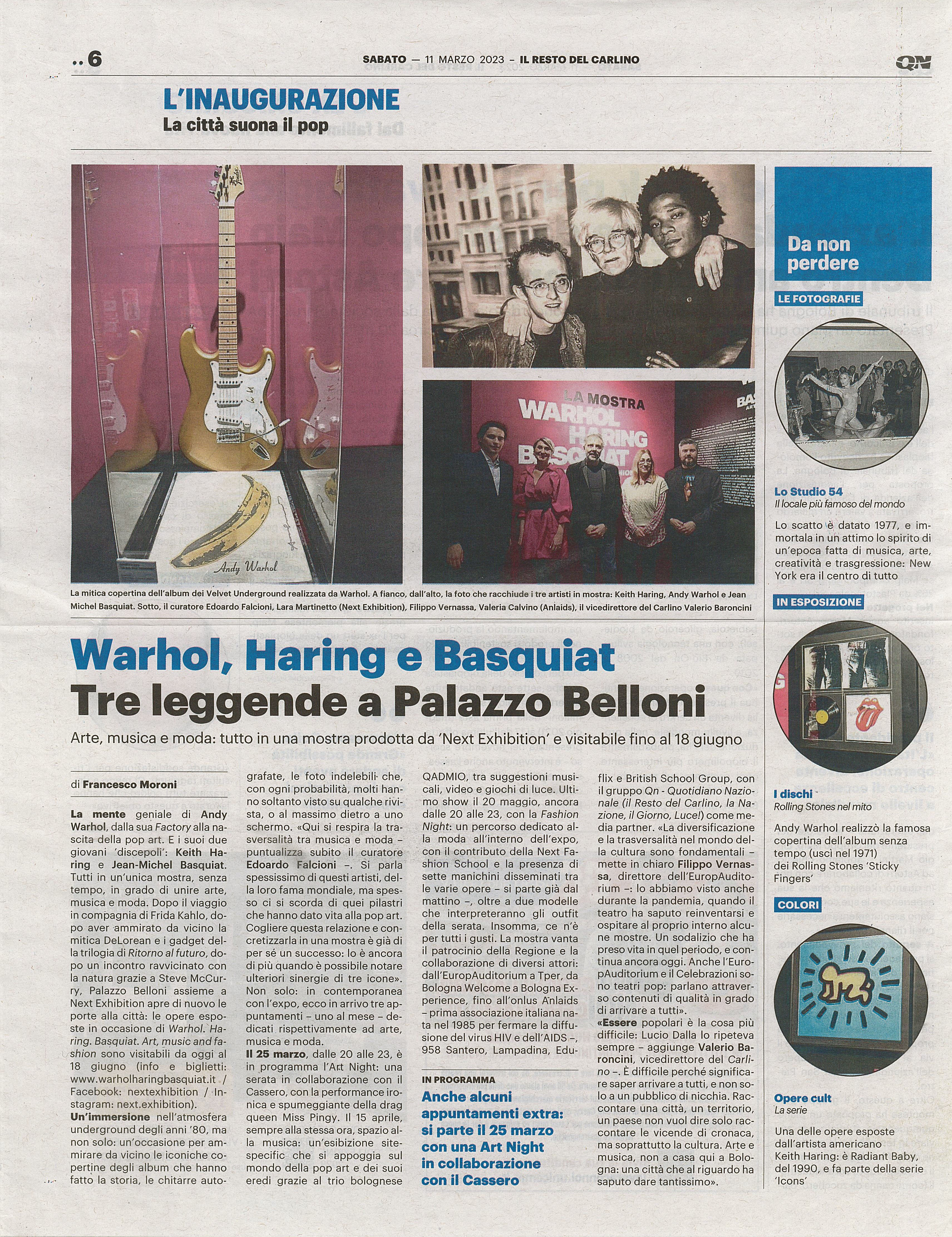 Warhol Haring e Basquiat, tre leggende a Palazzo Belloni-ENG