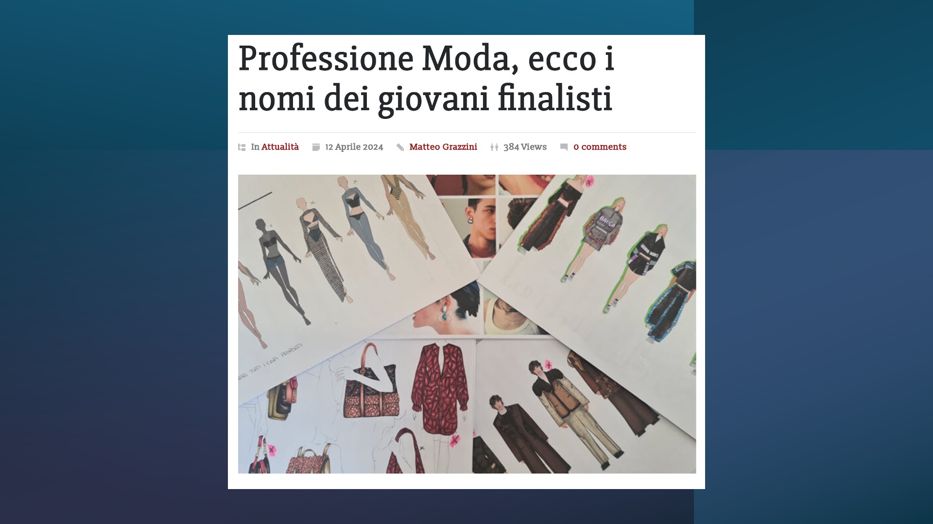 In finale al Concorso Nazionale Professione Moda Giovani Stilisti