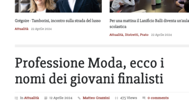 Professione Moda, ecco i nomi dei giovani finalisti