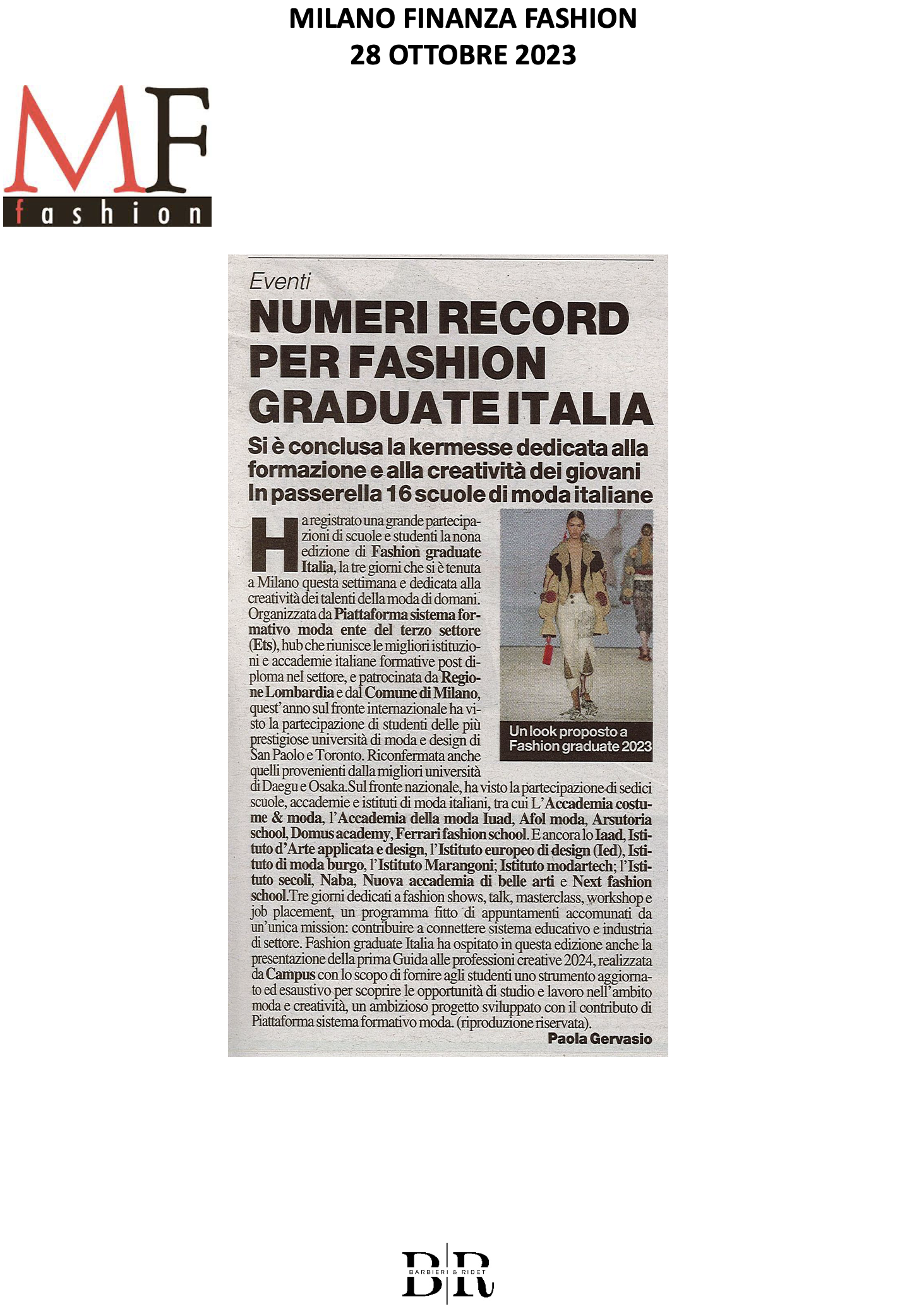 Numeri record per Fashion Graduate Italia