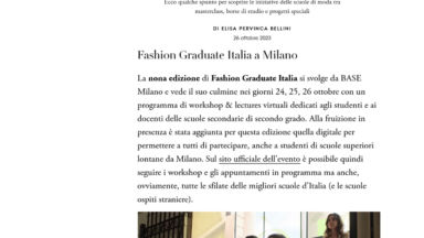 Fashion Graduate Italia a Milano ENG